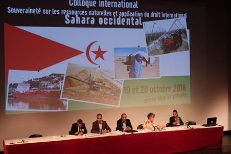 Déclaration finale adoptée le 20 octobre 2018 – Souveraineté sur les ressources naturelles et application du droit international au Sahara occidental